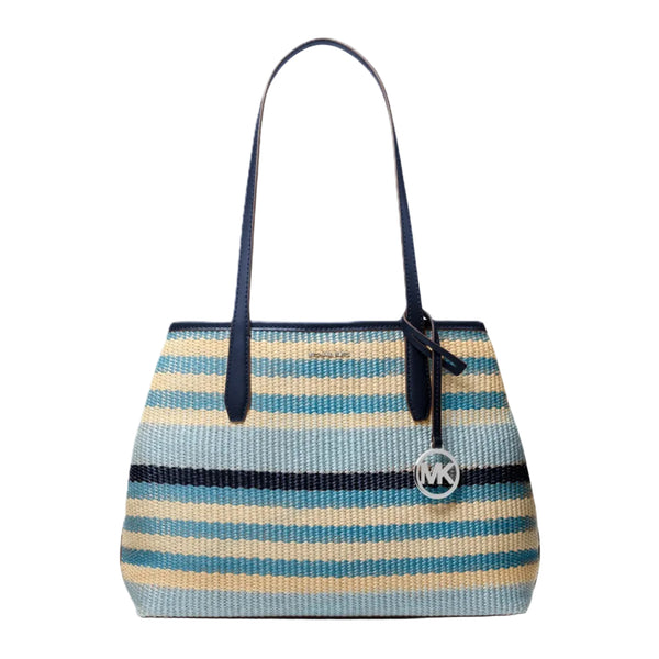 Tote Michael Kors bolso Avalon tejido a rayas mediano
