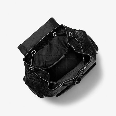 Mochila Michael Kors Merrit de piel granulada negra