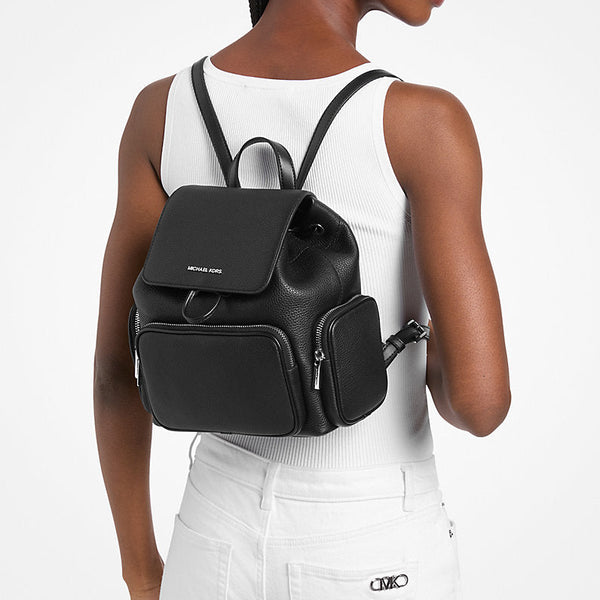 Mochila Michael Kors Merrit de piel granulada negra
