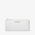 Billetera Michael Kors Jet set Travel grande cuero saffiano blanca