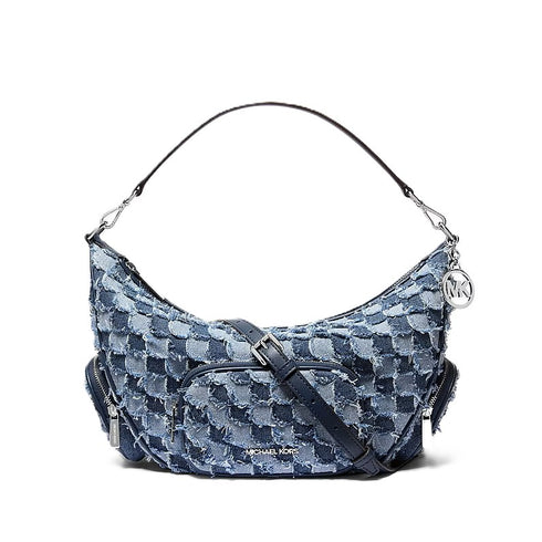 Cartera Michael Kors Merritt Bolso de hombro Merritt mediano denim tipo patchwork (Reserva por Whatsapp)