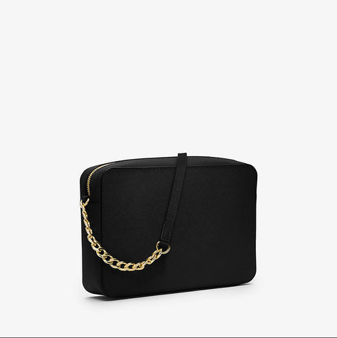 Crossbody Michael Kors Jet Set clásico negro gold