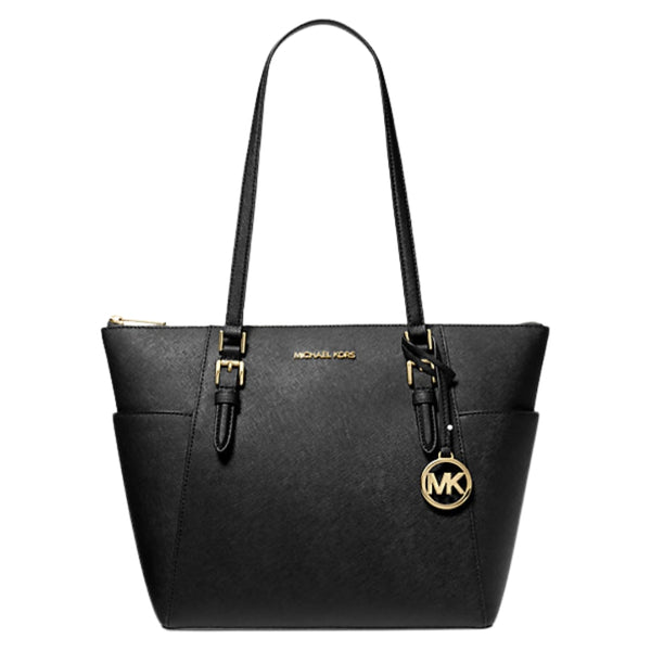 Tote Michael Kors Charlotte cuero saffiano negro