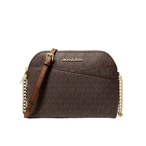 Crossbody Michael Kors Jet Set Travel Medium Logo Dome brown