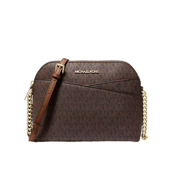 Crossbody Michael Kors Jet Set Travel Medium Logo Dome brown