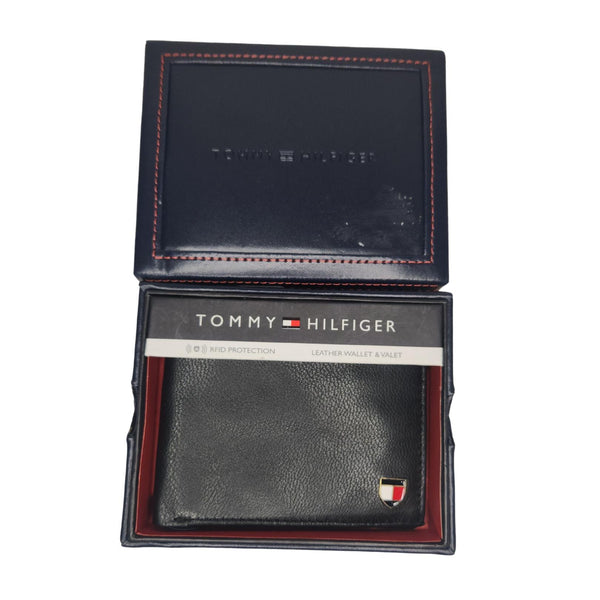 Billetera Tommy Hilfiger de hombre cuero negro