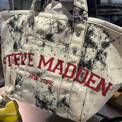 Tote Steve Madden textil denim cream modelo Devyn