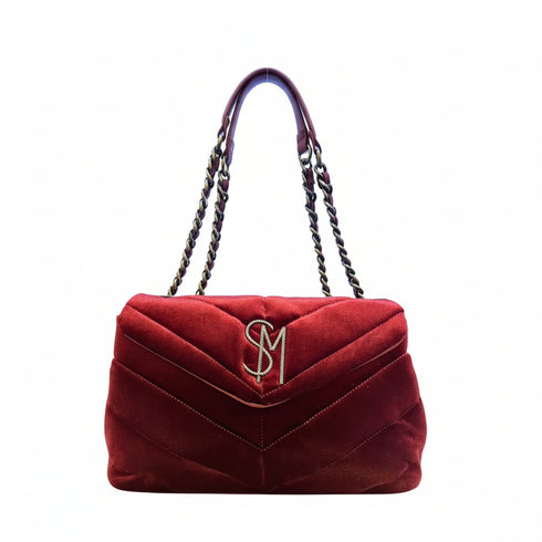 Cartera de hombro Steve Madden BColeman Velvet Redstone