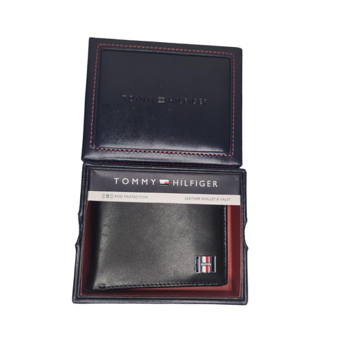 Billetera Tommy Hilfiger de hombre cuero negro