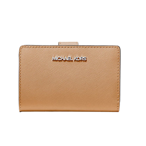 Billetera Michael Kors Jet Set Medium cuero Saffiano color Maní