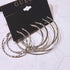 Set argollas GUESS, 3 pares plateados