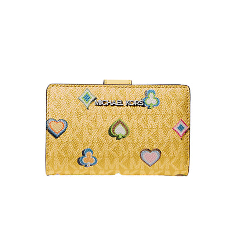 Billetera Michael Kors Jet Set Medium Printed Signature Logo Miel