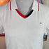 Polera mujer Tommy Hilfiger cuello piqué (polo) blanca
