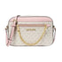 Crossbody Michael Kors Jet Set chain Rosado y vainilla monograma