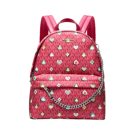 Michael Kors Slater mediana printed Signature Frambuesa