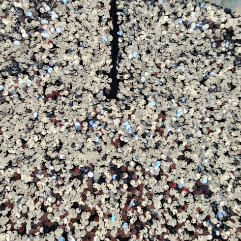 Crop top DKNY lentejuelas Fiesta Silver manga larga