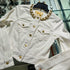 Chaqueta dennin blanca Michael Kors detalles Gold