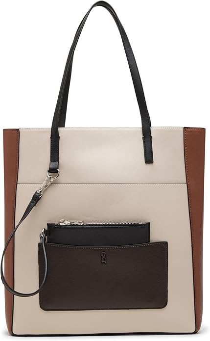 Tote Steve Madden Kimmy Tan con accesorios trio color