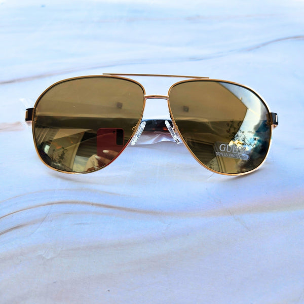 Lentes de Sol GUESS con estuche aviador gold