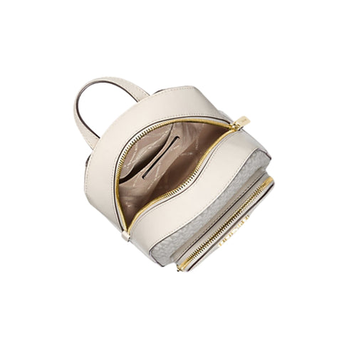 PREVENTA: Mochila Michael Kors Jaycee mini convertible Vainilla monograma