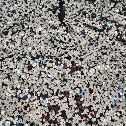 Crop top DKNY lentejuelas Fiesta Black manga larga