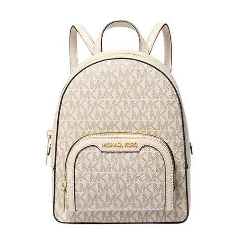 PREVENTA: Mochila Michael Kors Jaycee mini convertible Vainilla monograma