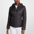 Chaqueta Michael Kors mujer café monograma /negro, Chevron Logo Print Quilted Nylon Reversible Jacket