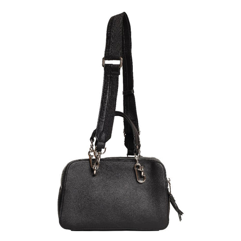 Crossbody Steve Madden Bserra negro largo doble strap