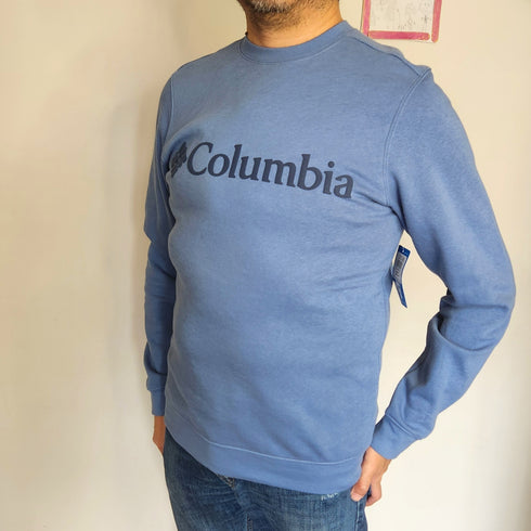 Polerón Columbia hombre fit sin gorro azul