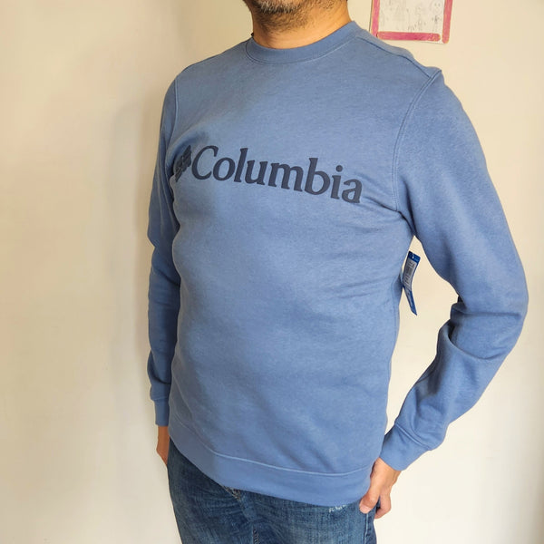 Polerón Columbia hombre fit sin gorro azul