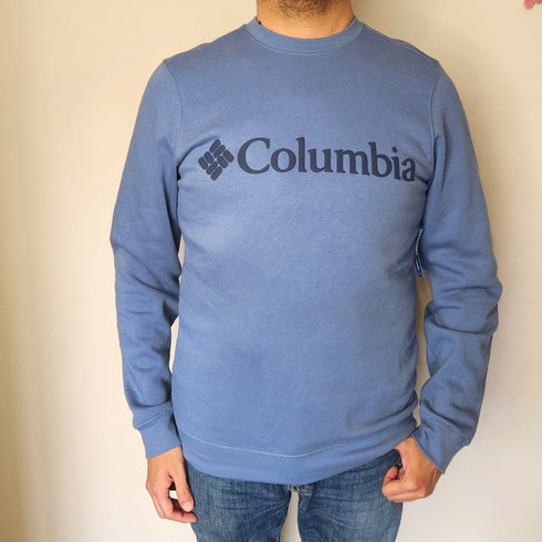 Polerón Columbia hombre fit sin gorro azul
