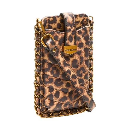 Crossbody Steve Madden mini porta celular Roam Leopard