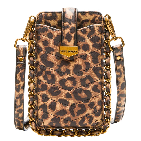 Crossbody Steve Madden mini porta celular Roam Leopard