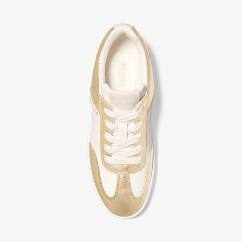 Zapatilla Michael Kors Kai metalic gold cuero