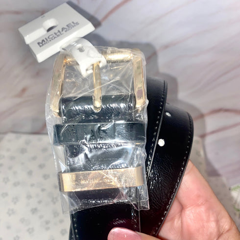 Cinturón Michael Kors mujer simil charol grueso