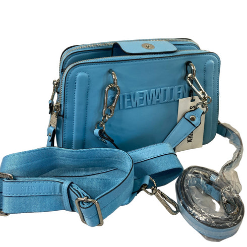 Crossbody Steve Madden BSerra largo doble strap celeste