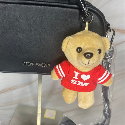 Crossbody Steve Madden BKrush small con osito colgante negro