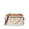 Crossbody Michael Kors Jet Set chain Vainilla monograma