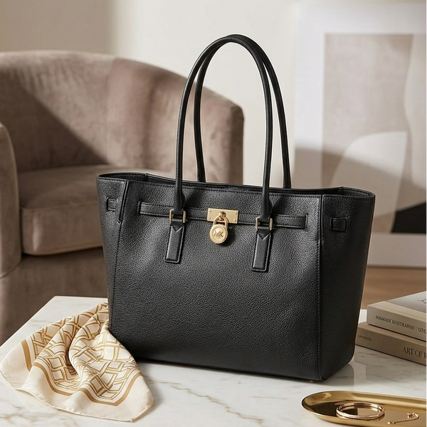 Tote Michael Kors Hamilton grande piel negro