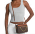 Crossbody Michael Kors Jet Set chain Brown monograma