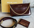 Michael Kors Set cartera y tarjetero Oxblood burdeo metalizado