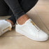 Zapatillas Michael Kors Keaton con cremallera blanca