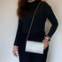 Crossbody de fiesta BLUSH EVENING silver con cristales tornasol