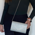 Crossbody de fiesta BLUSH EVENING silver con cristales tornasol