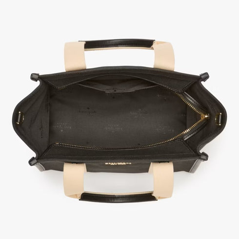 Tote Kate Spade Canva Kip small Black