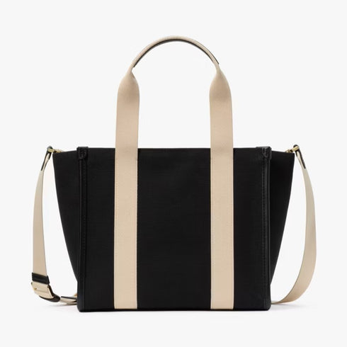 Tote Kate Spade Canva Kip small Black