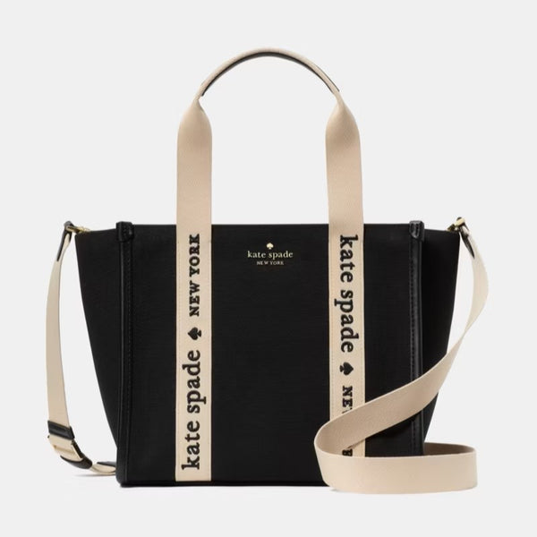 Tote Kate Spade Canva Kip small Black