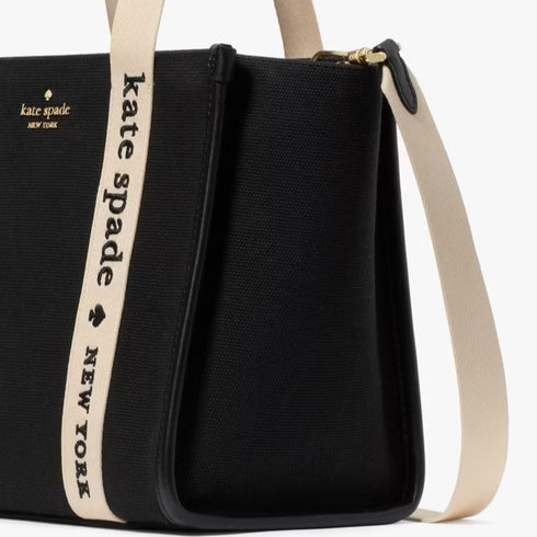 Tote Kate Spade Canva Kip small Black