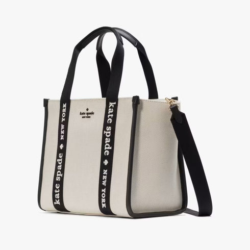 Tote Kate Spade Canva Kip small color Natural