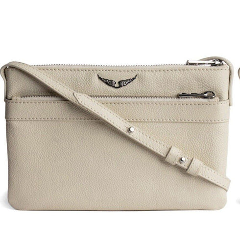 Crossbody Zadig & Voltaire Stella Wings cream de piel (A pedido)